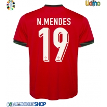 Maglie da calcio Portogallo Nuno Mendes #19 Prima Maglia Europei 2024 Manica Corta